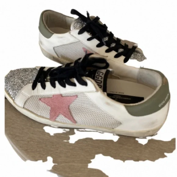 ✅TRADE✅Superstar Glitter Mesh Low-Top Sneakers GGDB 38 - Picture 5 of 15